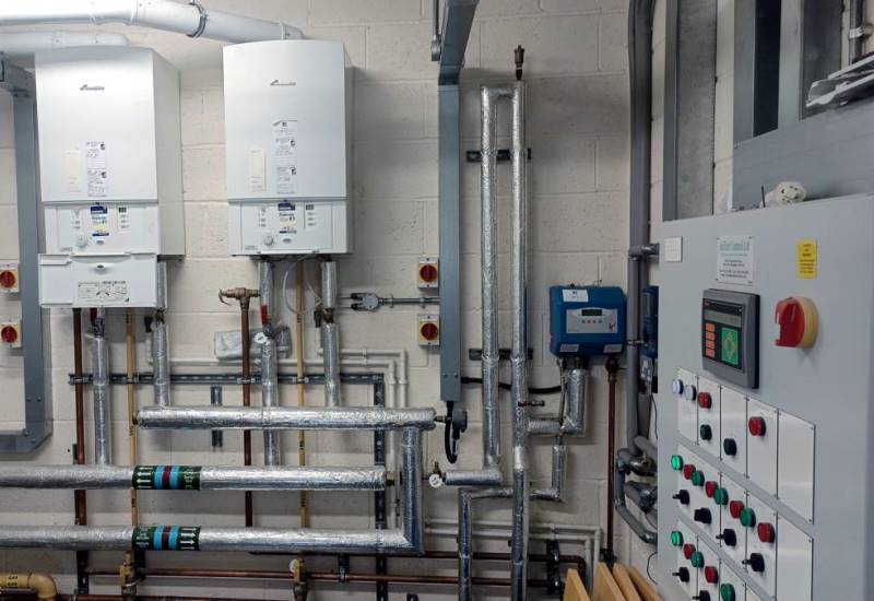 Health Centre Plant Room Maintenance - Commercial Gas fired Water heater - Burton